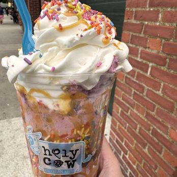 Holy Cow Ice Cream Cafe - Blueberry Pie sundae ! - Ice Cream & Frozen Yogurt Near Me - Salem, Massachusetts Holy Cow Ice Cream Cafe - Blueberry Pie sundae ! - Ice Cream & Frozen Yogurt Near Me - Salem, Massachusetts
