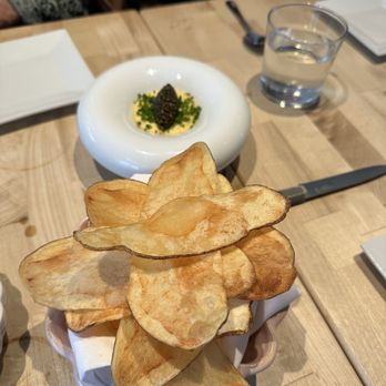 Miro Kaimuki - Home made chips and caviar and whipped eggs.  Never thought would be so good. We shared and I dreamed about it when I went home. - Asian Fusion Near Me - Honolulu, Hawaii