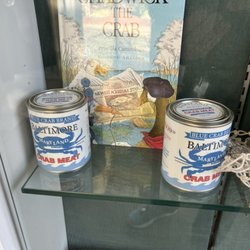 Chesapeake Bay Maritime Museum Store - Crab in can on display