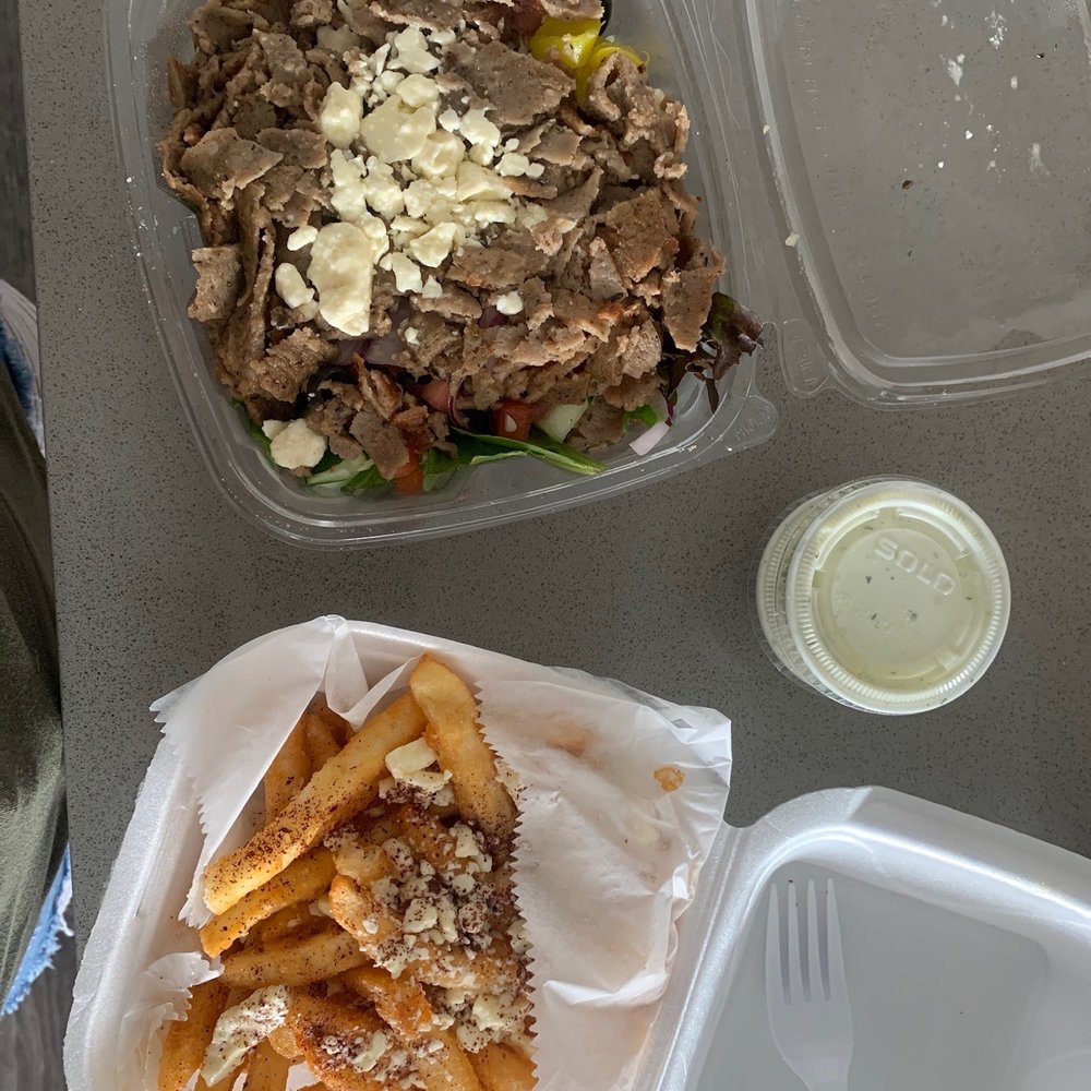 Gyros On Main - Small Gyro Greek Salad and Greek Fries - Falafel Near Me - Covington, Kentucky
