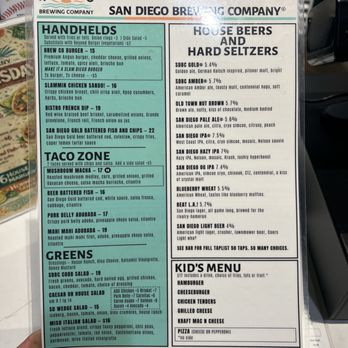 San Diego Brewing - Menu - Breweries Near Me - San Diego, California
