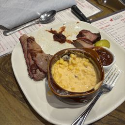 Combo plate of burnt ends & brisket