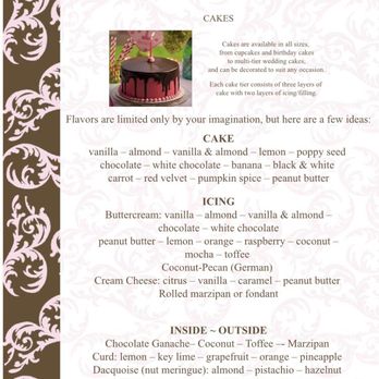 FlourGirl Patissier - a menu for a wedding - Cupcakes Near Me FlourGirl Patissier - a menu for a wedding - Cupcakes Near Me