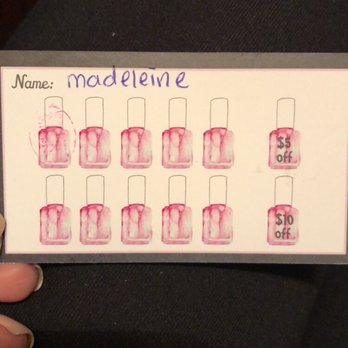 Nails First - Stamp card for everytime you come in - Nail Salons Near Me - Lyndhurst, New Jersey