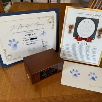 Cosa Bella Pet Cremation - Sweet memories. Very nicely done, especially her paw print. - Pet Cremation Services Near Me
