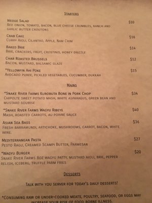 Menu photo 2 Turpin Meadow Ranch Moran, WY Menu photo 2 Turpin Meadow Ranch Moran, WY