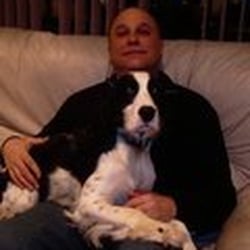 Michael Eberlin, PhD - Dr. Mike Eberlin and his English Springer "Axel"
