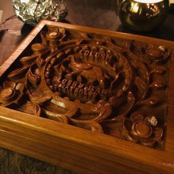 Loloan Lobby Bar - The Jumanji-esque box carrying the bill - Asian Fusion Near Me - Waterloo, Ontario Loloan Lobby Bar - The Jumanji-esque box carrying the bill - Asian Fusion Near Me - Waterloo, Ontario