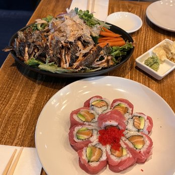 Amakara - Cherry Blossom Roll, Salmon Skin Salad - Sushi Bars Near Me - Dublin, California
