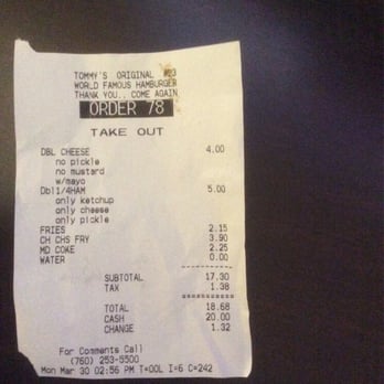 Original Tommy's - Still NO CHEESE!!!! - Burgers Near Me - Barstow, California