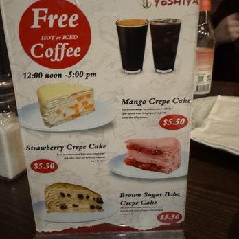 Yoshiya Kitchen - Dessert menu - Ramen Near Me - Las Vegas, Nevada Yoshiya Kitchen - Dessert menu - Ramen Near Me - Las Vegas, Nevada