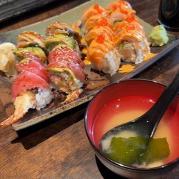 Nice! roll and Golden Gate roll (I think) Nice! roll and Golden Gate roll (I think)
