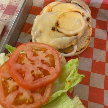 JAG Beer Burger Bowery - Chicken sandwich (I make it buffalo with blue cheese, onions and buffalo sauce).  They'll make it however you like - Burgers Near Me - Fairmont, West Virginia