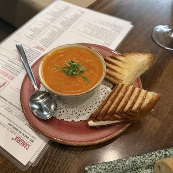 Firefly Tapas Kitchen + Bar - Tomato bisque with grilled brie sandwich - Tapas/Small Plates Near Me - Las Vegas, Nevada Firefly Tapas Kitchen + Bar - Tomato bisque with grilled brie sandwich - Tapas/Small Plates Near Me - Las Vegas, Nevada