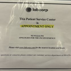 Labcorp at Walgreens - How terrible businesses inform customers of change