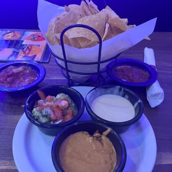 Mezcalito - Durham - Dip sampler. Beans, Queso, and Chunky Guac - Mexican Near Me - Durham, North Carolina