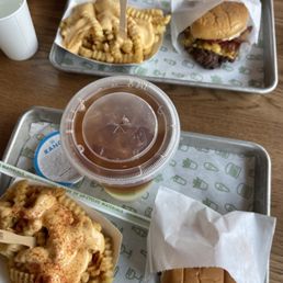 Spicy Cheese Fries with Ranch, Sweet Tea and Lemonade, Avocado Bacon Burger Spicy Cheese Fries with Ranch, Sweet Tea and Lemonade, Avocado Bacon Burger