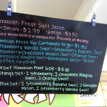 Samurai - Menu - Ice Cream & Frozen Yogurt Near Me - Honolulu, Hawaii Samurai - Menu - Ice Cream & Frozen Yogurt Near Me - Honolulu, Hawaii