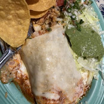 Hacienda San Miguel - Burrito Loco, I started eating before the pic, the chips were complimentary to the table. - Mexican Near Me - Mosspoint, Mississippi Hacienda San Miguel - Burrito Loco, I started eating before the pic, the chips were complimentary to the table. - Mexican Near Me - Mosspoint, Mississippi