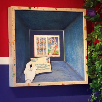 My Personal Framer & Newberg Gallery - "Bugs Boxed" framing sampler of Bugs Bunny stamp block. - Framing Near Me - Newberg, Oregon My Personal Framer & Newberg Gallery - "Bugs Boxed" framing sampler of Bugs Bunny stamp block. - Framing Near Me - Newberg, Oregon