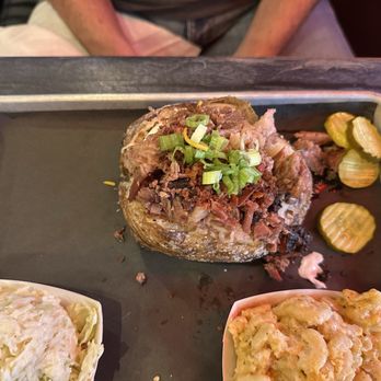 Johnson's Barbeque - This is a brisket, stuffed baked potato, a meal in itself - Barbeque Near Me - Plant City, Florida Johnson's Barbeque - This is a brisket, stuffed baked potato, a meal in itself - Barbeque Near Me - Plant City, Florida