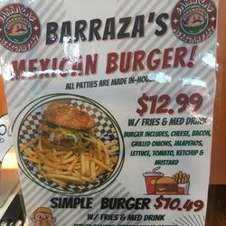 Barraza’s Mexican Food - Specials Menu.