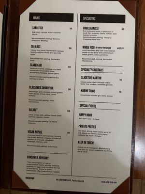 Menu photo 7 Wild Fish Pacific Grove, CA
