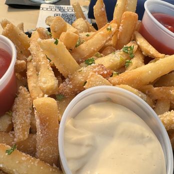 Offshore Rooftop - Parmesan Truffle Fries with Garlic Aioli - New American Near Me - Chicago, Illinois