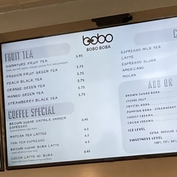 Bobo boba - Menu - Bubble Tea Near Me - Albany, Oregon