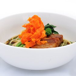 Ciao Popolo - Porkbelly over pasta with carrot ribbons