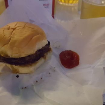Matt's Bar - Juicy lucy, served in paper. It lasted about 3 minutes... Too good to slow down! - Burgers Near Me - Minneapolis, Minnesota