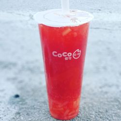 CoCo Fresh Tea & Juice - Strawberry Juice Tea with Coconut Jelly https://www.instagram.com/the.wanderin.foodie/