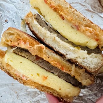 The Model Bakery - Breakfast Sausage Sandwich - Bakeries Near Me - Saint Helena, California The Model Bakery - Breakfast Sausage Sandwich - Bakeries Near Me - Saint Helena, California