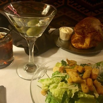 Anton's Restaurant - Tanguray martini and a Jim Beam diet (Pepsi) Caesar salad and popovers with sweet butter-num. - Seafood Near Me - Waite Park, Minnesota