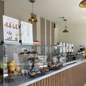 Milava Cafe - Fresh pastries on display. - Desserts Near Me - Los Angeles, California Milava Cafe - Fresh pastries on display. - Desserts Near Me - Los Angeles, California