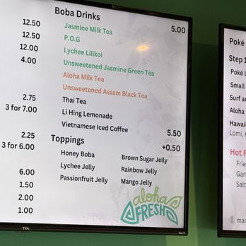 Aloha Fresh - Menu - Poke Near Me - San Jose, California
