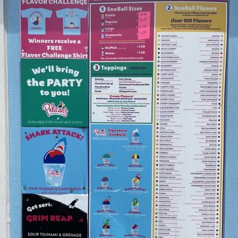 Pelican's SnoBalls - Menu - Shaved Ice Near Me - Mount Laurel, New Jersey Pelican's SnoBalls - Menu - Shaved Ice Near Me - Mount Laurel, New Jersey