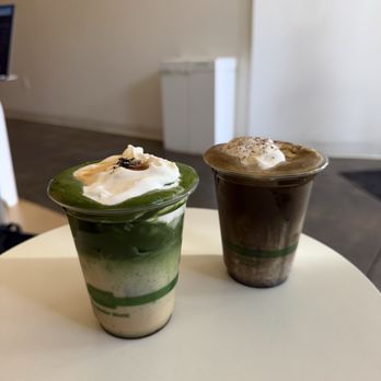 Mind Coffee - Earl Grey Matcha Einspanner + Hojicha Einspanner - Coffee & Tea Near Me - Berkeley, California Mind Coffee - Earl Grey Matcha Einspanner + Hojicha Einspanner - Coffee & Tea Near Me - Berkeley, California