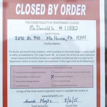 McDonald's - Closed order sign - Coffee & Tea Near Me - Mt Pocono, Pennsylvania McDonald's - Closed order sign - Coffee & Tea Near Me - Mt Pocono, Pennsylvania