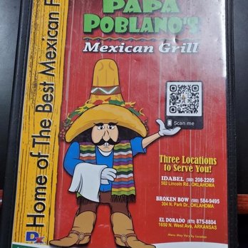 Papa Poblano's Mexican Cafe - the menu - Mexican Near Me - Idabel, Oklahoma Papa Poblano's Mexican Cafe - the menu - Mexican Near Me - Idabel, Oklahoma