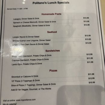 Politano's Pizza & Pasta - Menu - Pizza Near Me - Irving, Texas Politano's Pizza & Pasta - Menu - Pizza Near Me - Irving, Texas