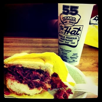 The Hat - Pastrami sandwich with a cherry coke - Sandwiches Near Me - Brea, California The Hat - Pastrami sandwich with a cherry coke - Sandwiches Near Me - Brea, California