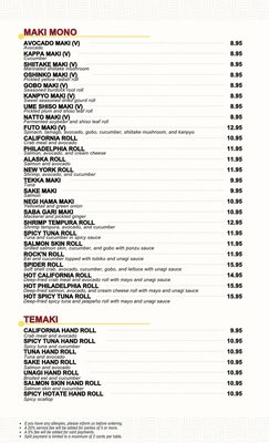 Menu photo 6 Ninja Sushi & Tofu San Bruno, CA
