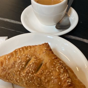 Bellwood Coffee - Spinach Feta Pastry and espresso - Coffee Roasteries Near Me - Atlanta, Georgia