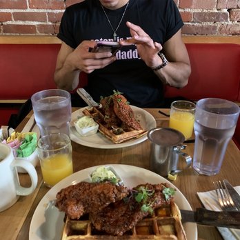 The Peach Cafe - Chicken and Jonathan! - New American Near Me - Monrovia, California