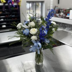 The Bearded Iris - Baby Boy Celebration Vase Arrangement