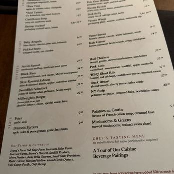 Millwright's - Dinner menu - New American Near Me - Simsbury, Connecticut Millwright's - Dinner menu - New American Near Me - Simsbury, Connecticut