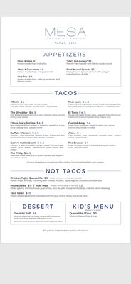 Menu photo 8 Mesa Tacos & Tequila Nampa, ID Menu photo 8 Mesa Tacos & Tequila Nampa, ID