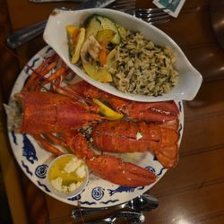 Feby's Fishery - Lobster special with wild rice and veggies