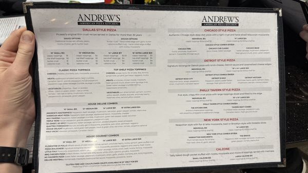 Menu photo 8 Andrew's American Pizza Kitchen Plano, TX Menu photo 8 Andrew's American Pizza Kitchen Plano, TX